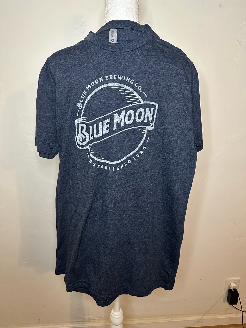 Blue Moon Men’s Navy Graphic Crewneck T-Shirt